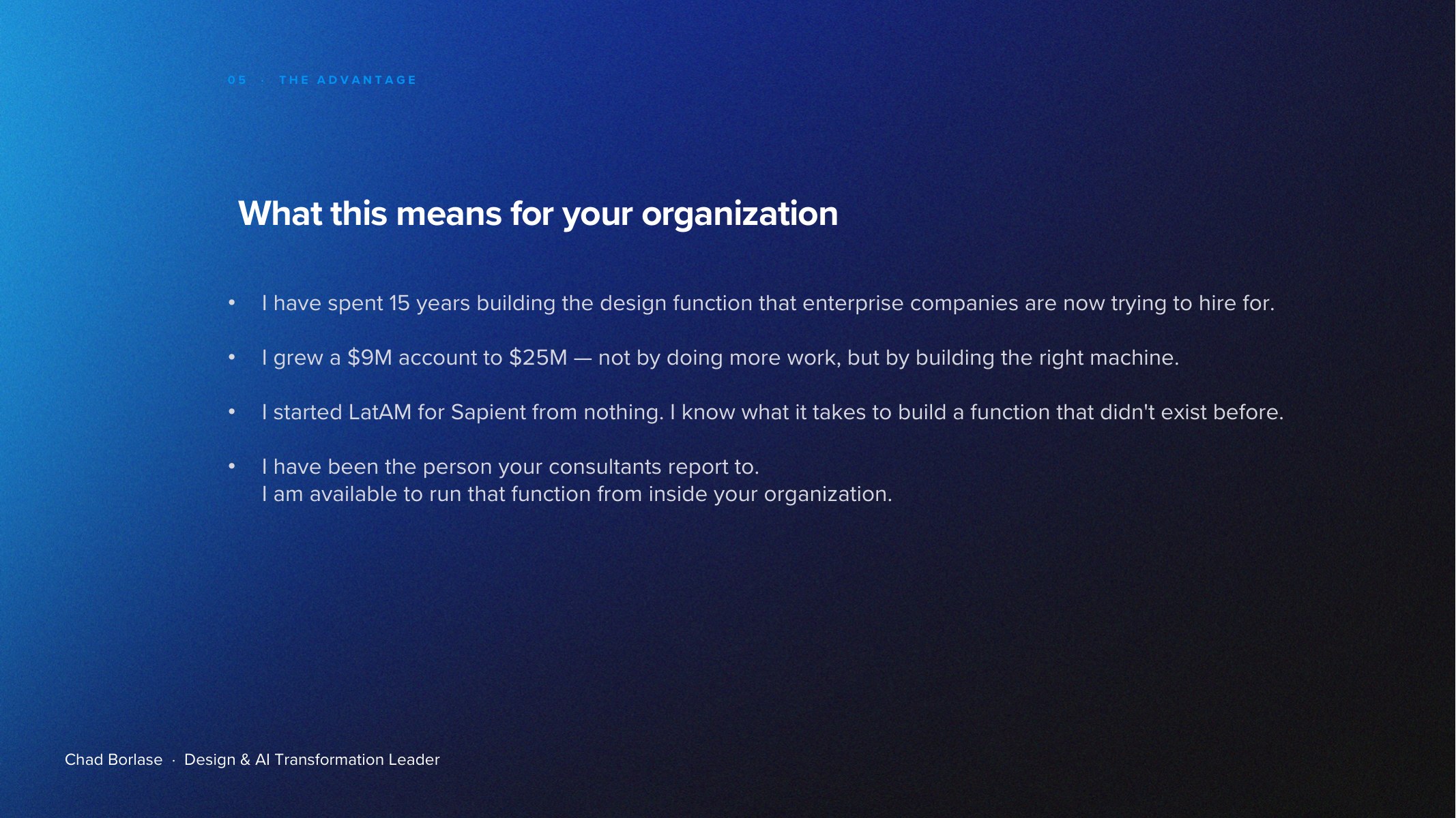 Scaling Verizon Design work to $25M. deck page 6
