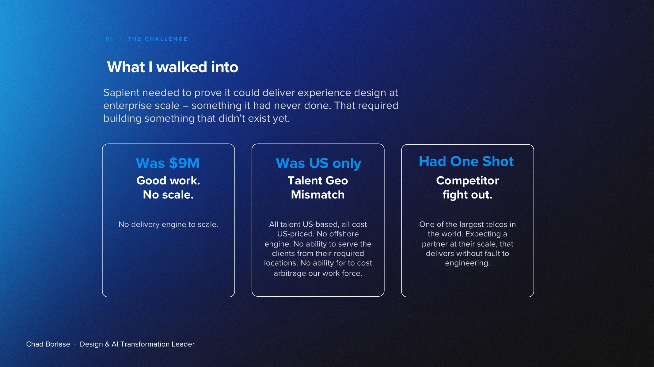 Scaling Verizon Design work to $25M. deck page 2